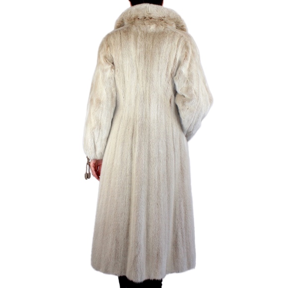 Unique Long Blush Real Mink Fur Coat w/Rope Ties! - Used Small - Picture 3 of 8